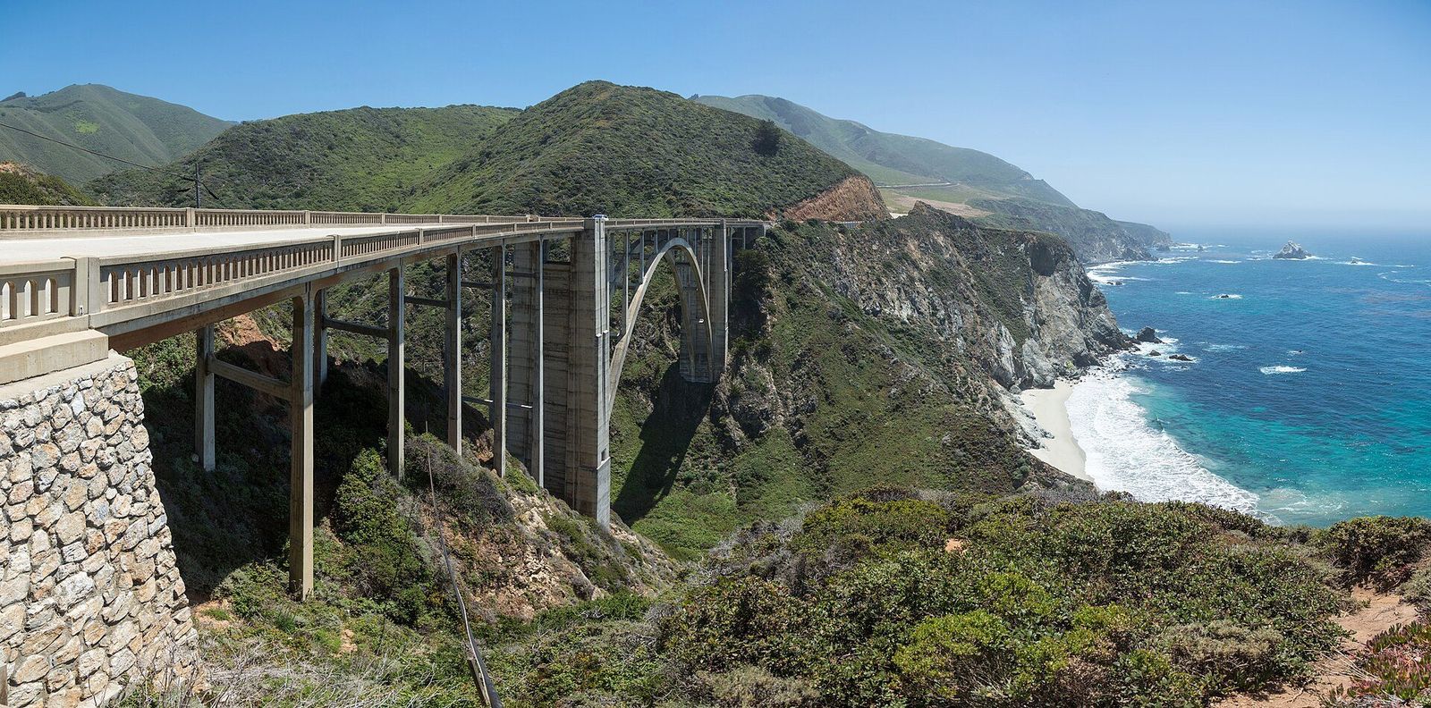 Pacific Coast Highway — the Big Sur stretch — Bixby Creek Bridge — the Big Sur stretch's signature span